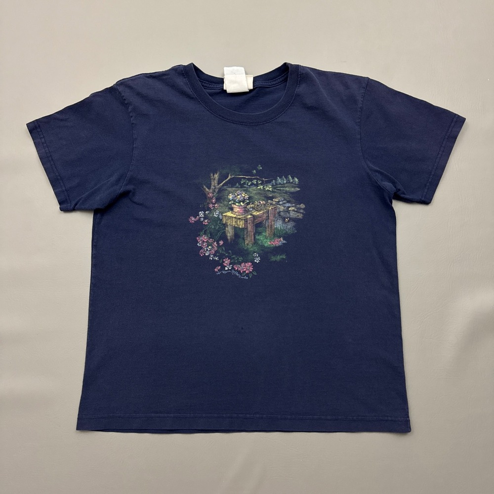 Vintage Northern Reflections Nature Flower Floral Cottagecore T-Shirt Sz M